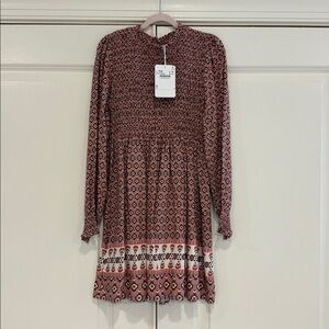 Mayoral Patterned Long Sleeve Dress